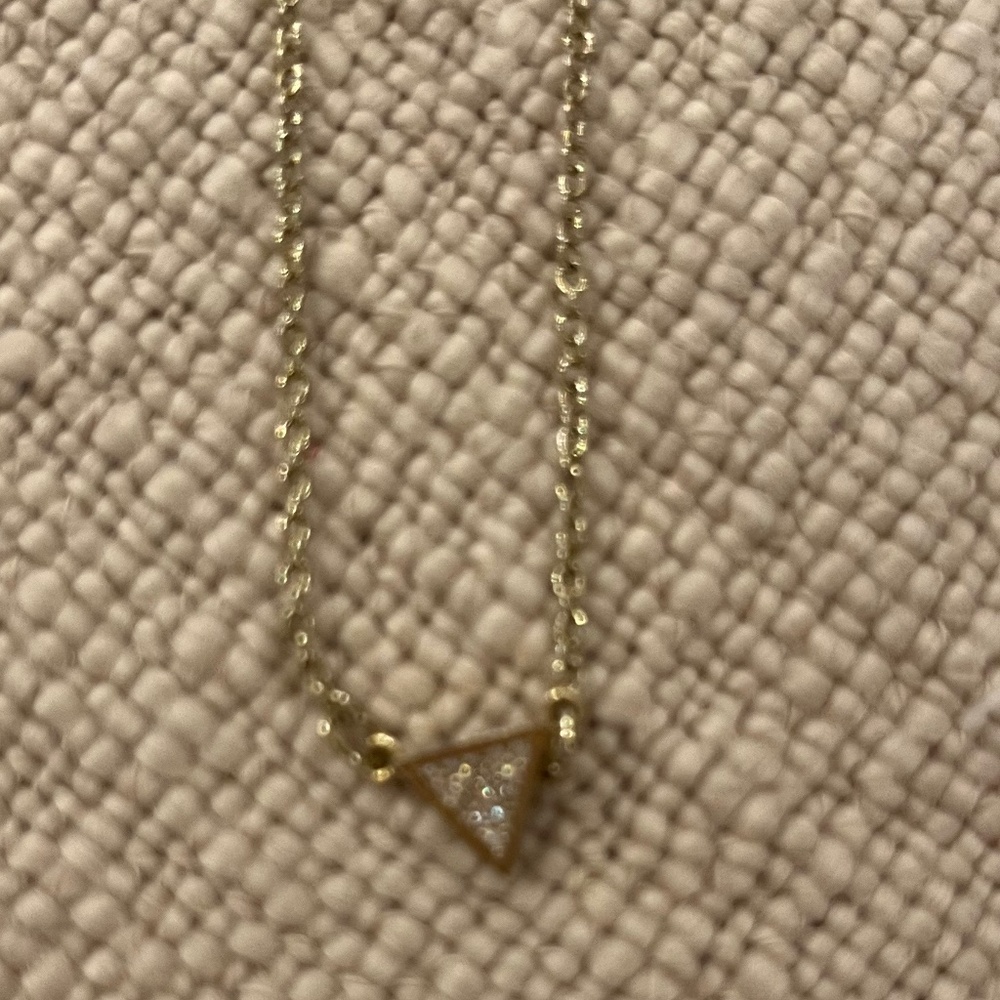 Gold Triangle Crystal Necklace From Past FabFitFun Box
